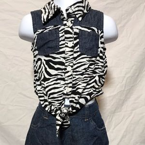 chillipop zebra print short set